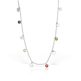 Colier Argint 925 Inimi cu pietre